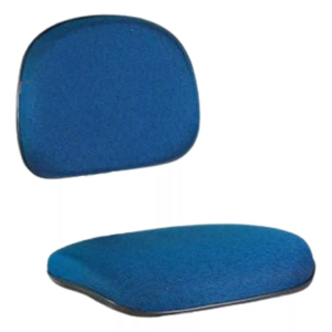 Conjunto de assento e encosto para cadeira executiva New EP2012 Pop, na cor azul, com estofamento em tecido e espuma injetada.