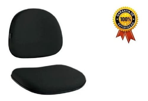 Conjunto Assento e Encosto Cadeira Executiva Tecido Azul