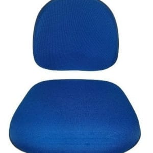 Conjunto Assento e Encosto Cadeira Executiva Tecido Azul