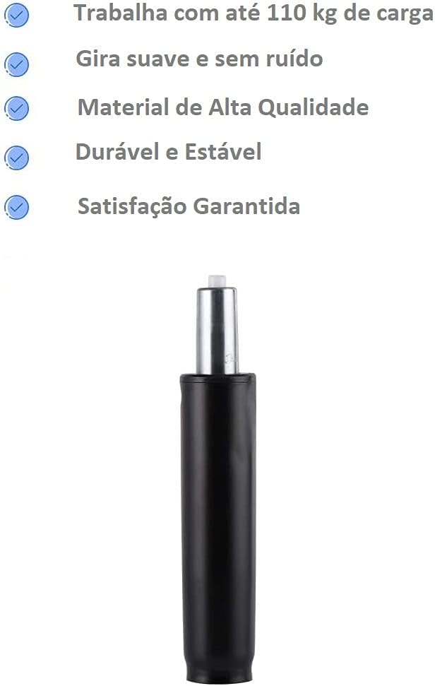 Pistão a Gás Classe 3 Universal para Cadeira Escritório Gamer - 150kg