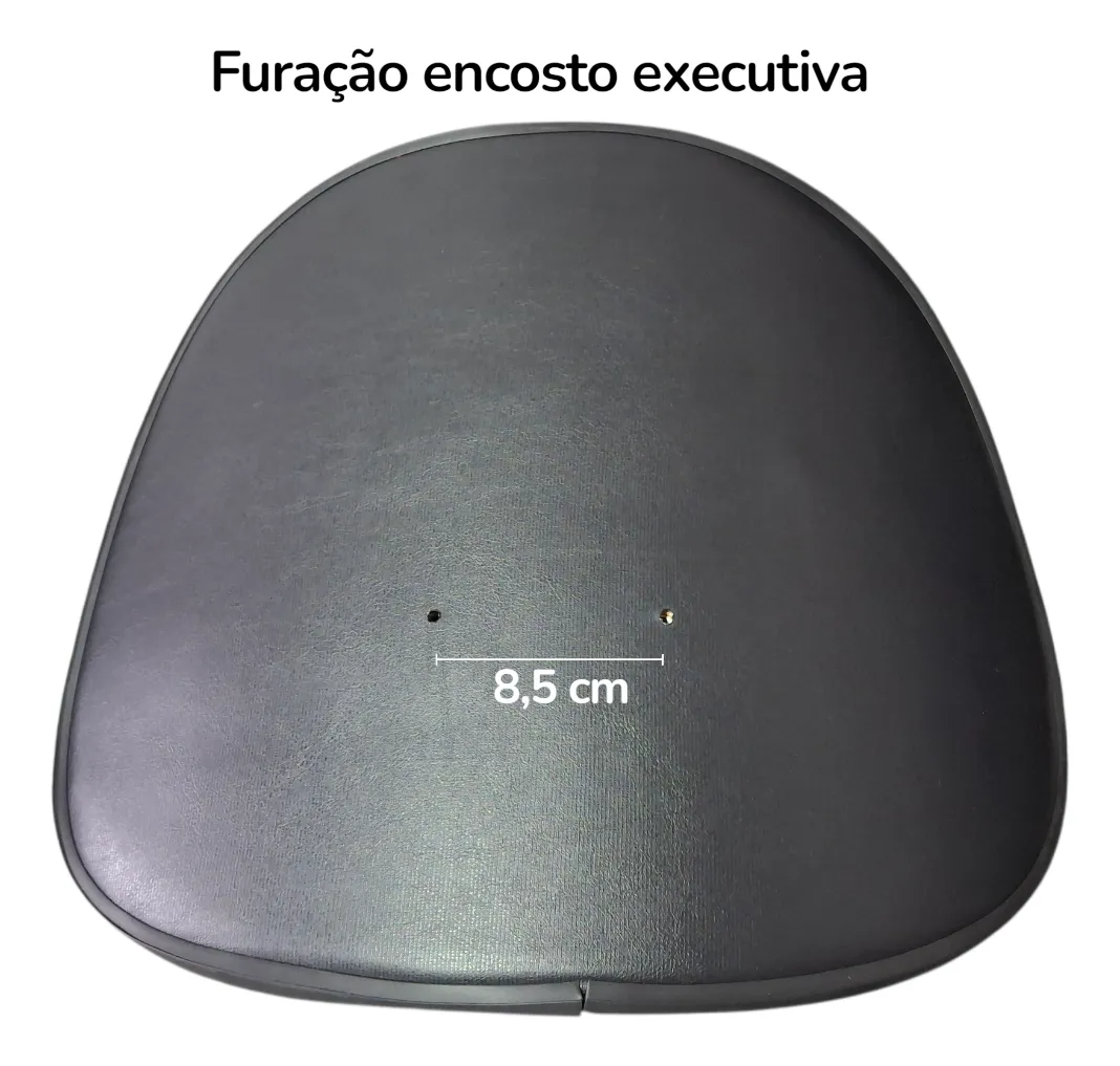 Encosto de Cadeira Executivo Cadeira Escritório IND em Courvin Azul VN-21-AZUL-ESC
