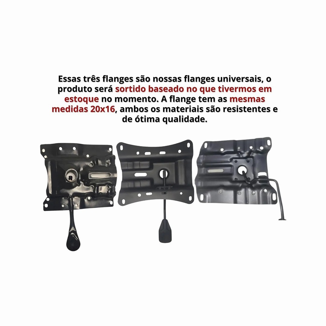 Flange Universal Cadeira de Escritório Secretária Executiva Diretor 16x20 e 12,5x12,5