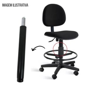 Pistão a gás para cadeira de escritório com suporte até 150kg.