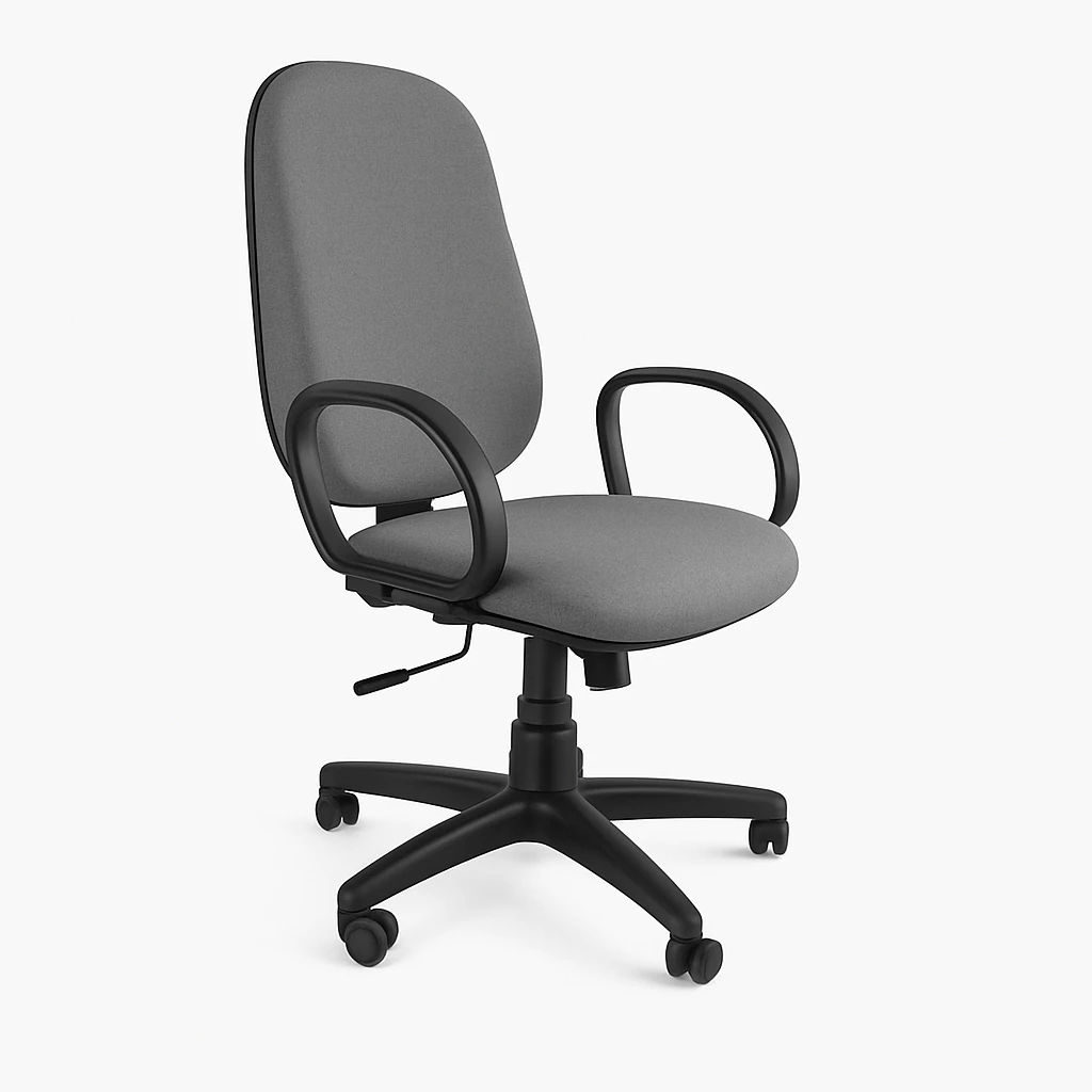 Cadeira Presidente Ergonômica Braço Corsa Fixos e Giratória Reclinável com Altura Ajustável – Cadeira Escritório IND