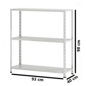Estante Bariloche 3 Prateleiras 93 cm Cinza com medidas