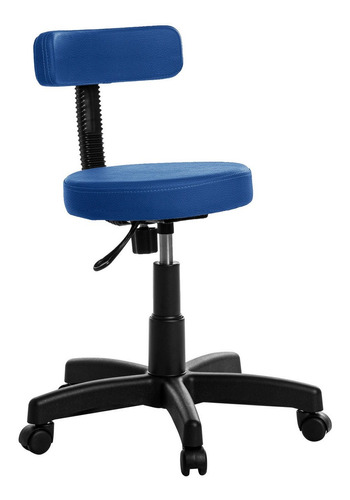 Cadeira Mocho Giratória Couríssimo Azul