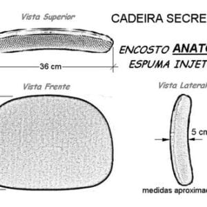 Cadeira Secretaria com Encosto Anatômico em vermelho