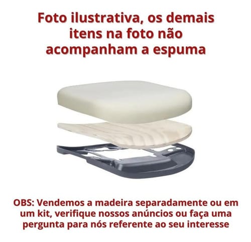 Kit 20 Espuma Injetada Assento Cadeira Executiva Ponta Caída