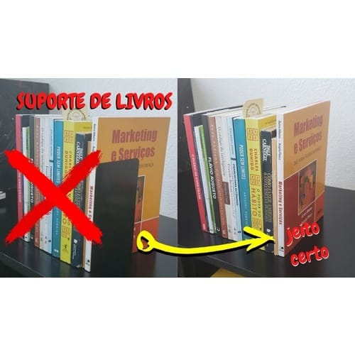 Kit C/ 3 Pares Bibliocanto Aparador De Livros Aço Cinza