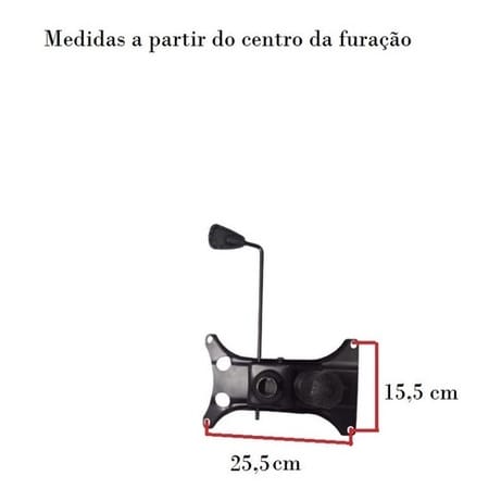 Base Estrela Arcada + Flange 25,5 Cm