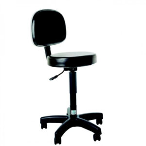 Cadeira Mocho Standart com Encosto CE PMO-03 na cor preto.