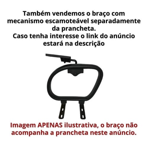 Kit C/ 10 Pranchetas Escamoteável P/ Cadeiras Universitárias