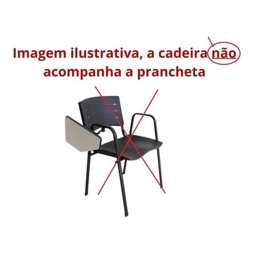 Kit C/ 10 Pranchetas Escamoteável P/ Cadeiras Universitárias