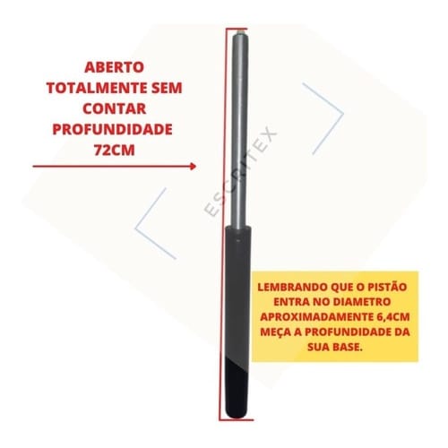 Pistão Classe 4 a Gás para Cadeira Escritório IND 150kg