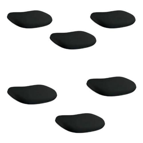 Conjunto Assentos Cadeira Executiva Tecido Preto - Kit 6 | Cadeira Escritório IND