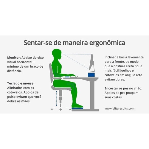 Cadeira De Escritório Em Telinha Encosto Ajustável P Coluna NR 17