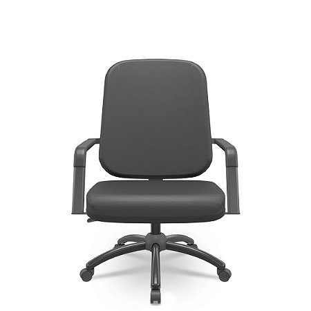 Cadeira Giratoria para Obeso Operativa Plus Size suporta até 185kg Couro Ecológico - Plaxmetal
