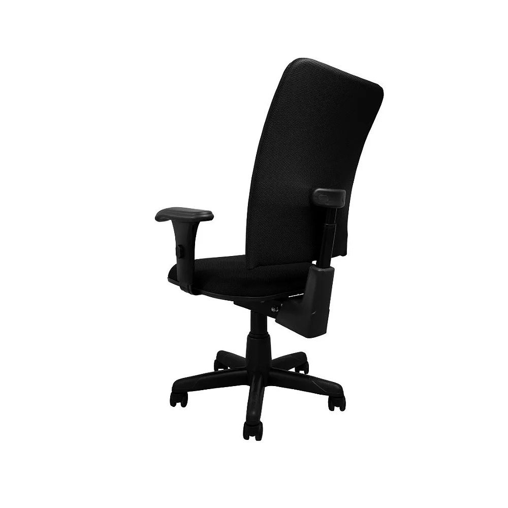Cadeira Tela Executiva BackSystem NR17 Com Braço Regulável Preta