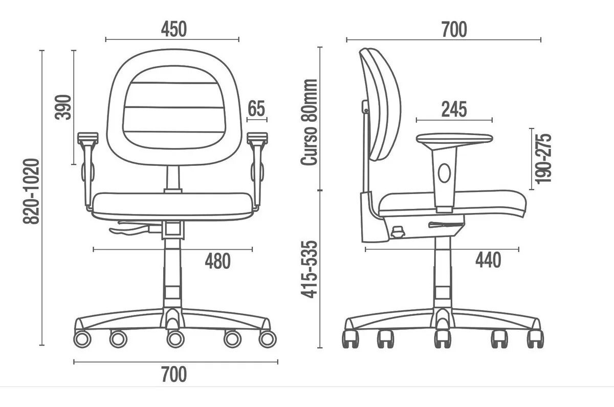 Cadeira Giratoria Executiva Back System Cinza CE Cinza
