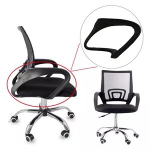 Braço de Cadeira de Escritório Ergonomico em preto com estrutura resistente.