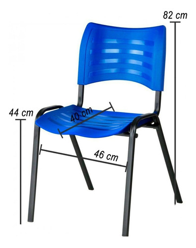 Kit 8 Cadeiras Iso Plástica Empilhavel P/ Lanchonete Igrejas