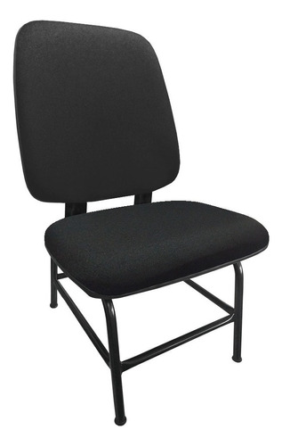 Cadeira Para Obeso Reforçada Até 170 Kg J Serrano Preto Plus
