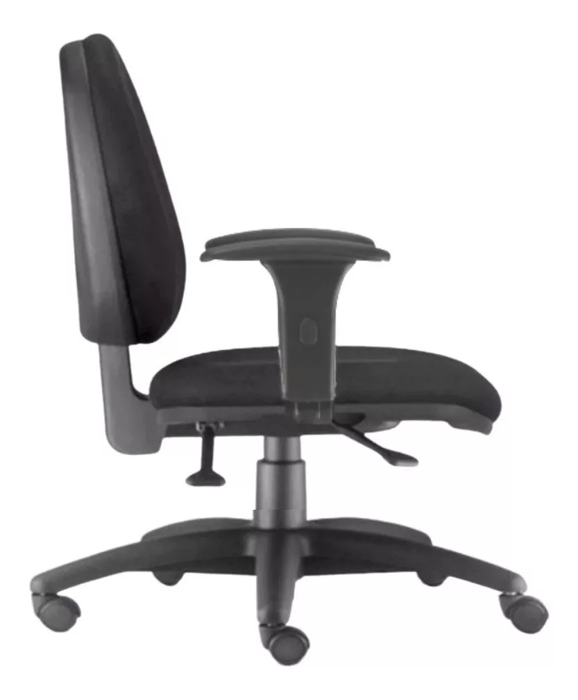 Cadeira De Escritório Diretor NR-17 ABNT Ergonômica Preta Estofado Tecido