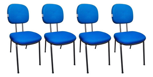 Kit 4 Cadeira Fixa Pé Palito Recepção Escola Igreja Promoção