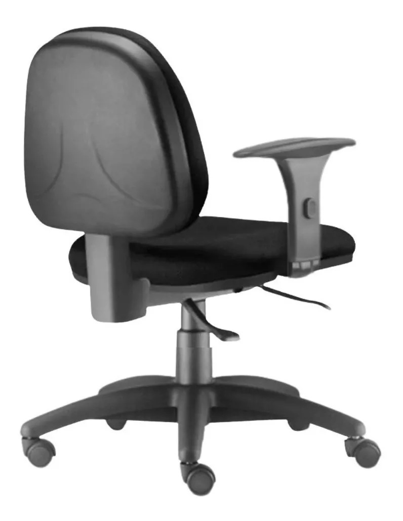 Cadeira De Escritório Diretor NR-17 ABNT Ergonômica Preta Estofado Tecido