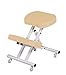 Cadeira de joelho ergonômica de aço perfeito para casa, escritório e meditação-creme