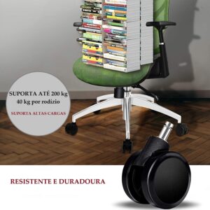 Rodizios para cadeira de escritorio - reposicao original