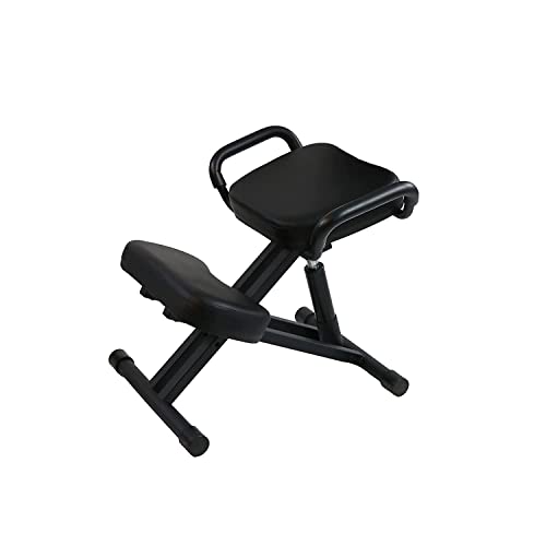 Cadeira de postura ergonômica multifuncional com joelho; Cadeira de ângulo ajustável para escritório em casa, preta