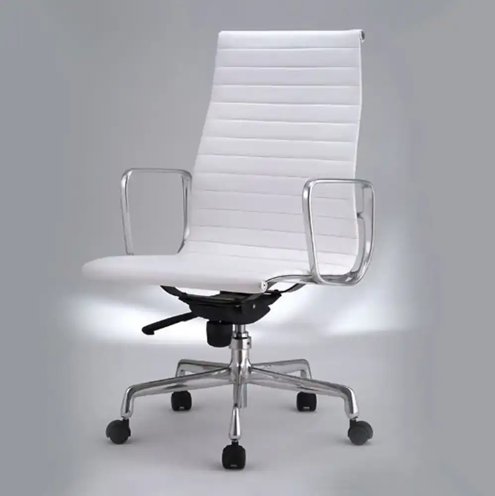 Cadeira com Braço Giratória EA337G Executiva 5 Patas Rodízios Clássica Design by Charles e Ray Eames