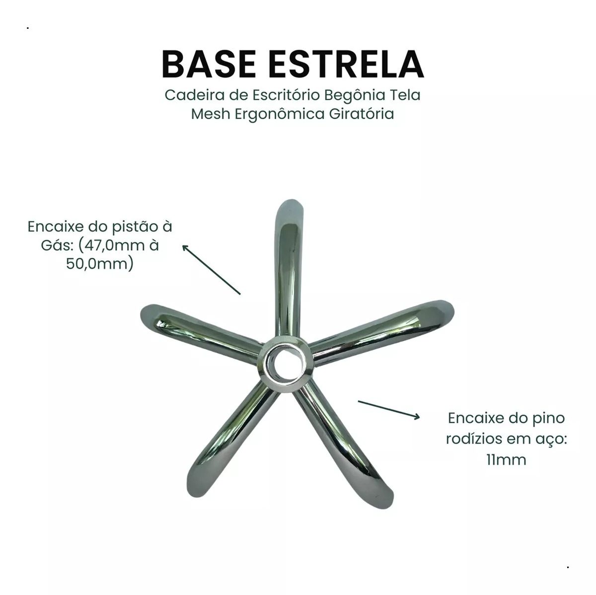 ESTRELA CROMADA CADEIRA BEGÔNIA DIRETOR pctop office fit 1001 9050 tela mesh