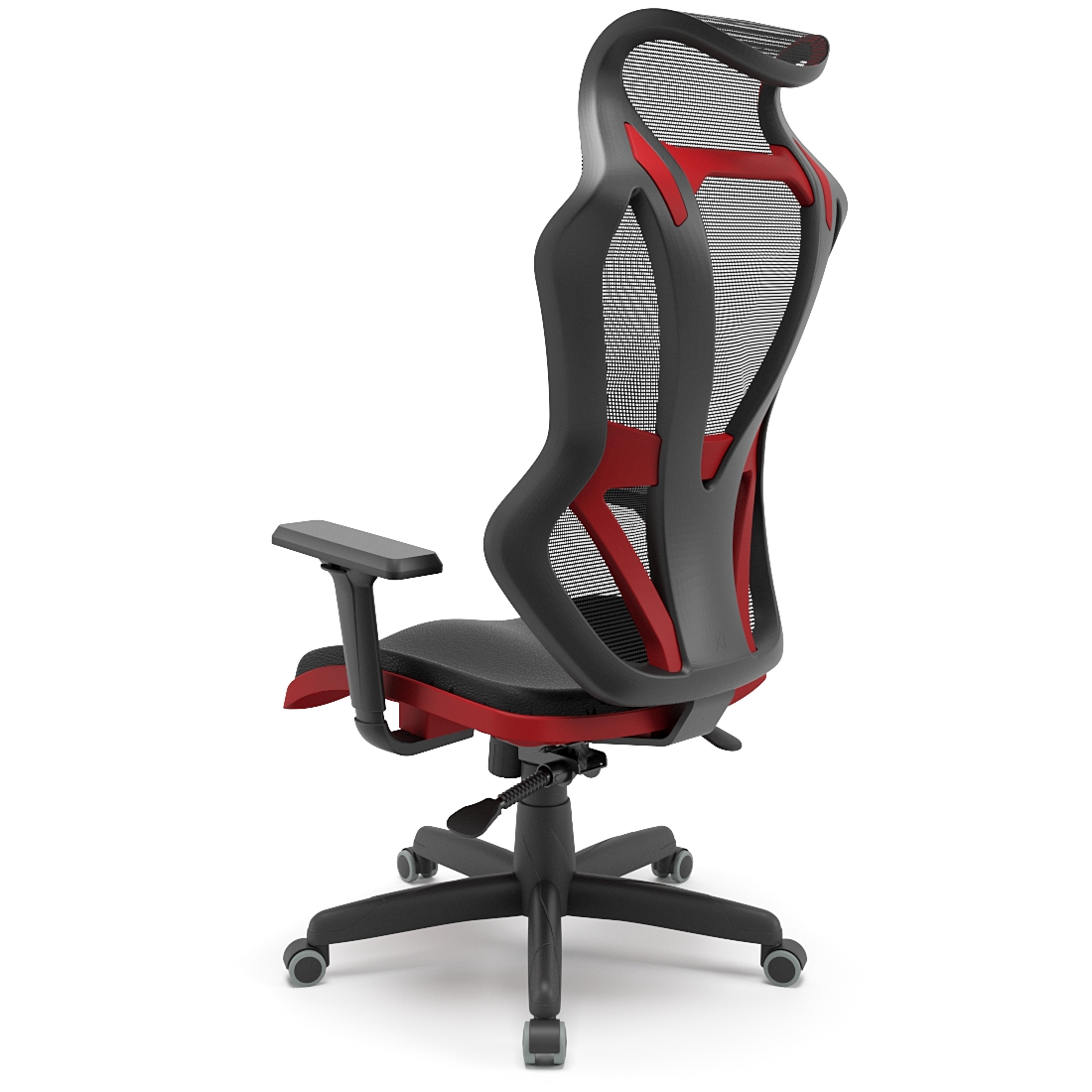Cadeira Gamer em tela Vizon DZ Vermelha e Preta - Sistema Relax