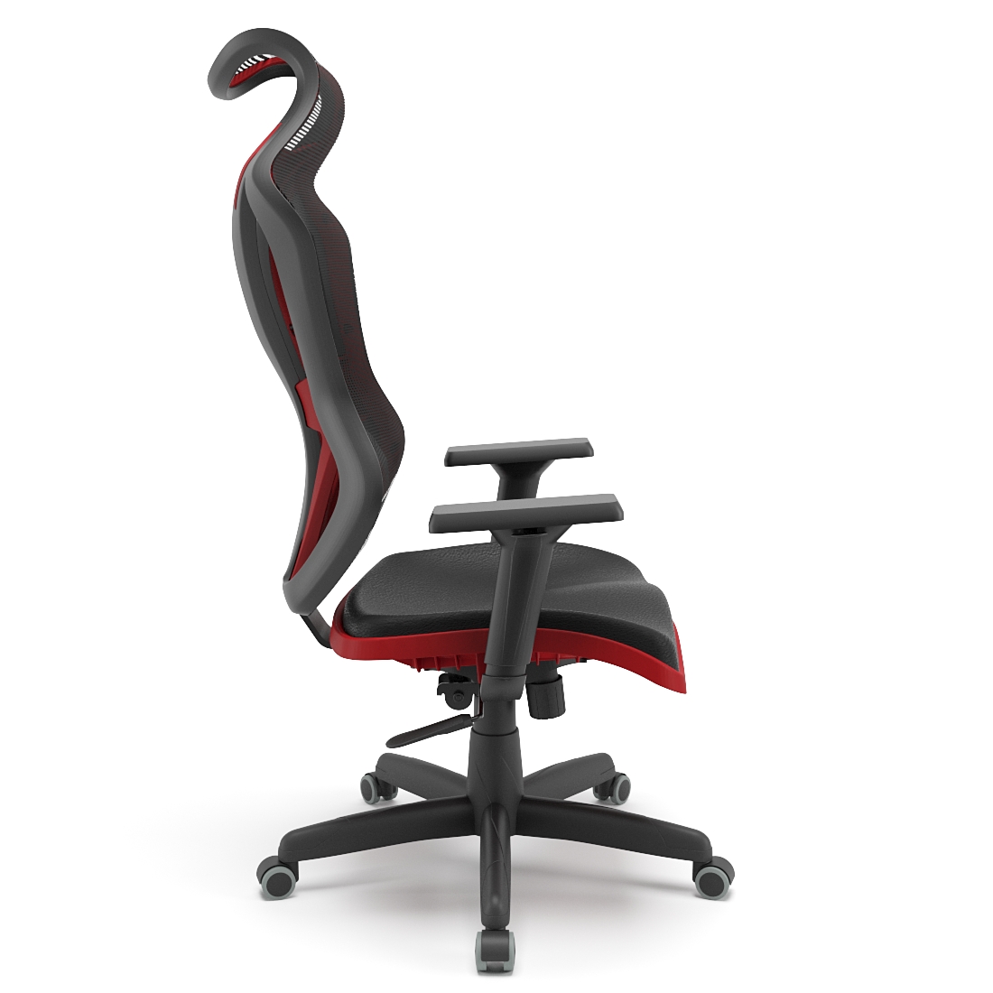 Cadeira Gamer em tela Vizon DZ Vermelha e Preta - Sistema Relax