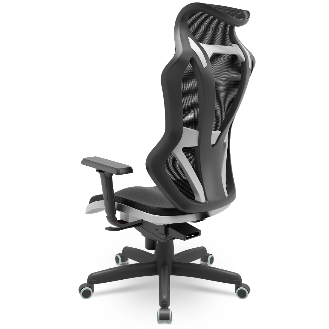 Cadeira Gamer em tela Vizon DZ Branco e Preta - Sistema Sincron