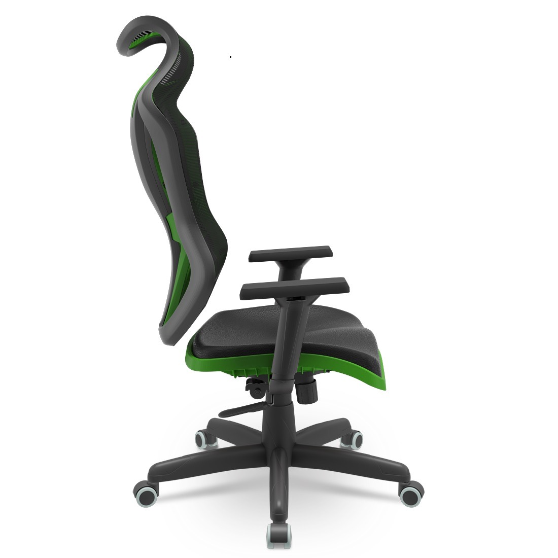 Cadeira Gamer em tela Vizon DZ Verde e Preta - Sistema Relax