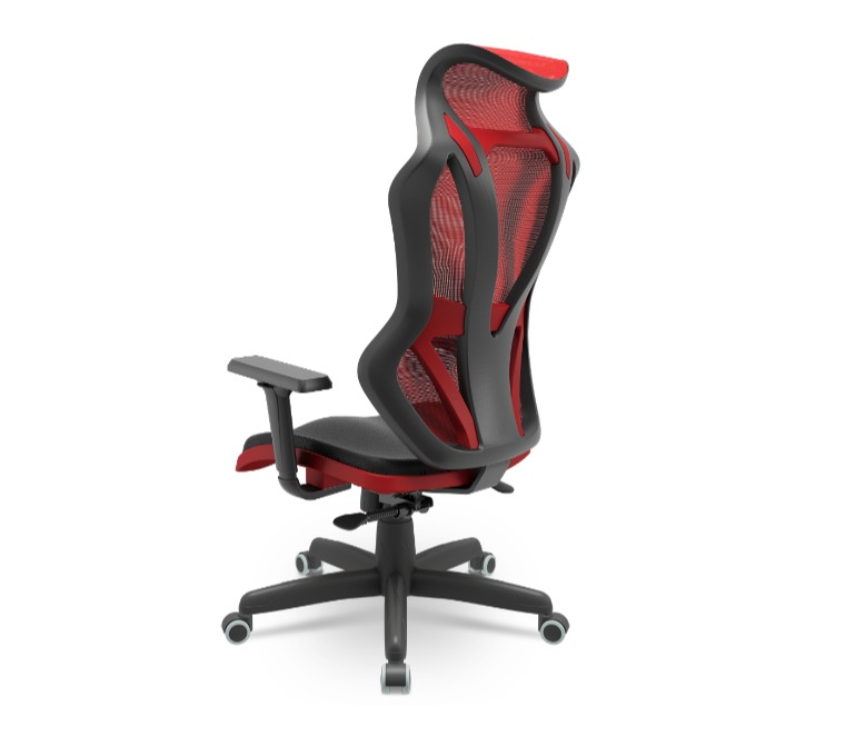 Cadeira Gamer em tela Vizon DZ Vermelha e Vermelha - Sistema Relax