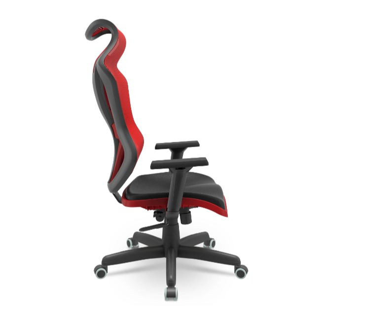 Cadeira Gamer em tela Vizon DZ Vermelha e Vermelha - Sistema Relax