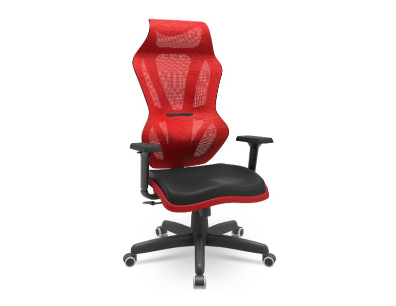 Cadeira Gamer em tela Vizon DZ Vermelha e Vermelha - Sistema Relax