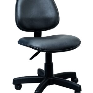 Cadeira Executiva Ergonomica em couro ECO preto com ajuste de altura.