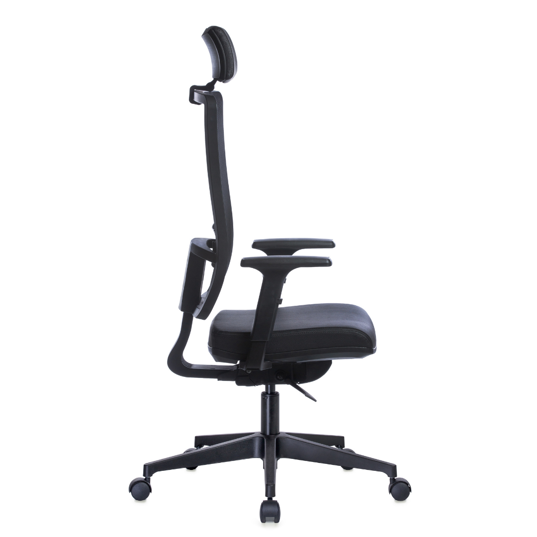 Cadeira Escritório Presidente Passion Premium Syncron Braço Regulável Couro Eco RH161
