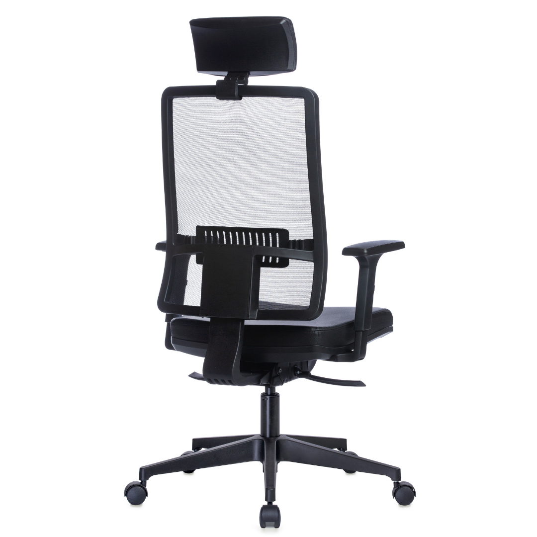 Cadeira Escritório Presidente Passion Premium Syncron Braço Regulável Couro Eco RH161