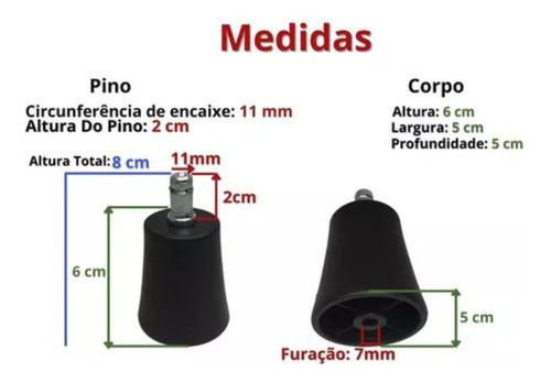 5 Unidades De Sapata Fixa Pino 11 Balcão Recepção Universal