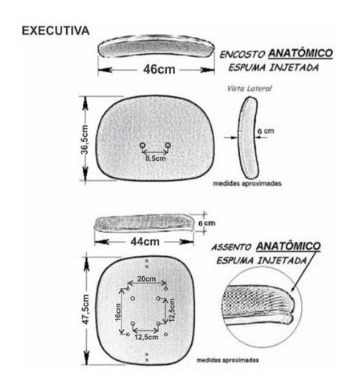 Assento E Encosto Marrom Para Escritório
