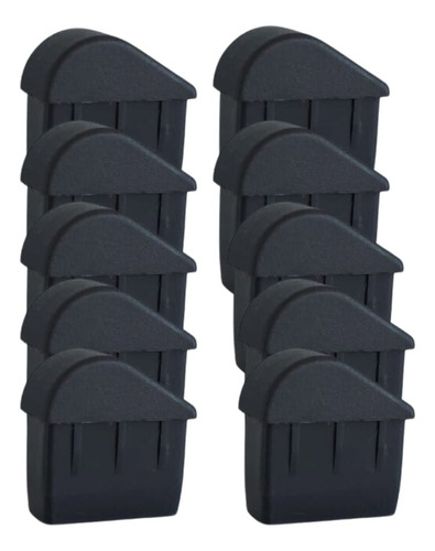 10 Ponteiras Interna Plástica 40x20mm P/pé Cadeira Ou Mesa