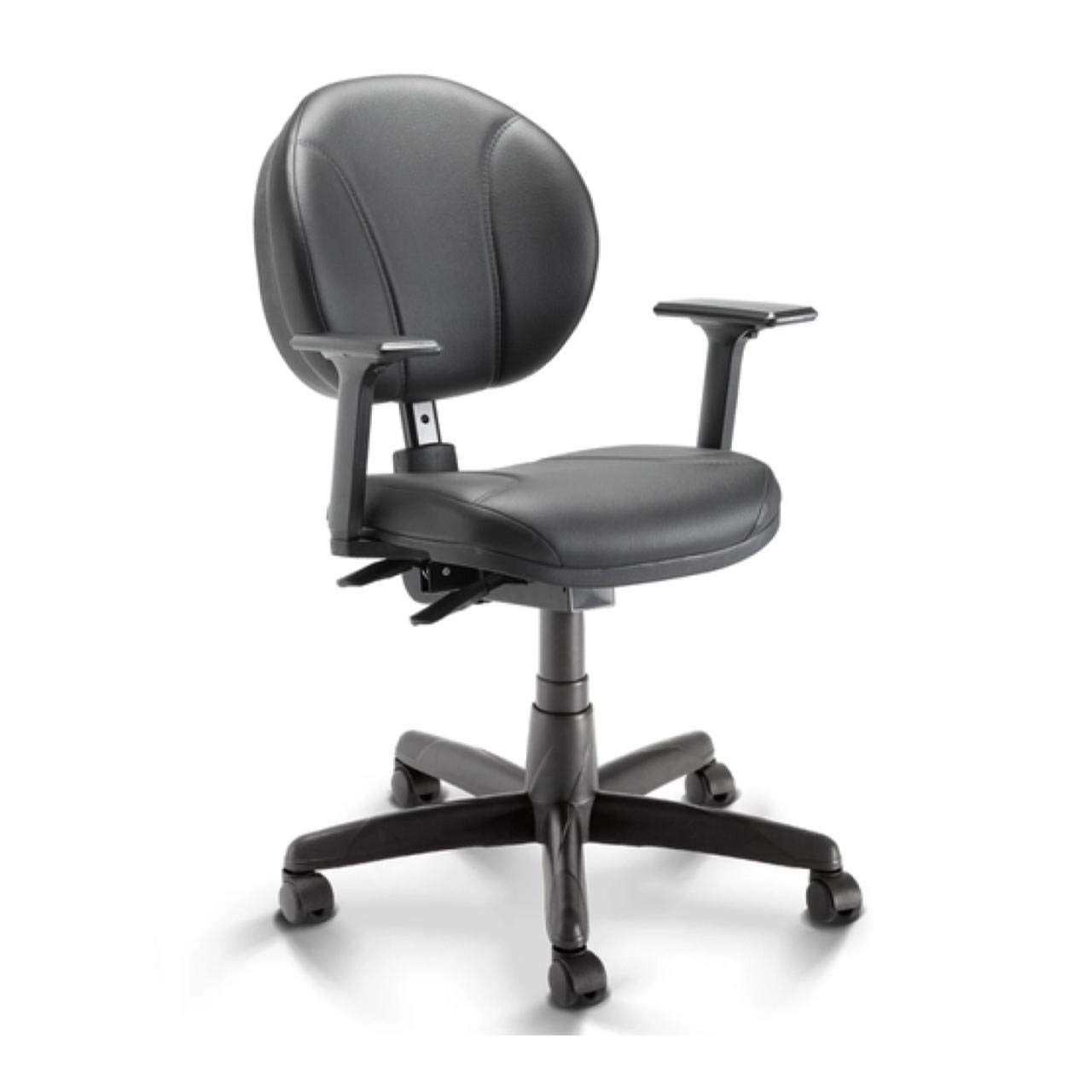 Cadeira Executiva Back System Braços Tecido Preto Mercúrio