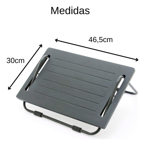 Apoio Descanso Base Suporte Ergonômico Para Os Pés - Preto