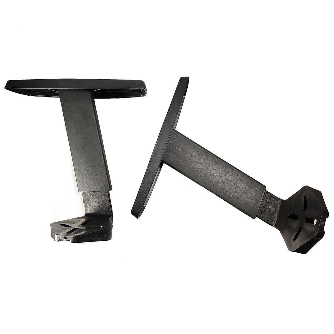 Par De Braços T Regulavel Ergonômico Polipropileno Preto para Cadeira de Escritório